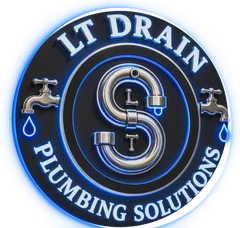 LT Drain and Plumbing Solutions badge logo